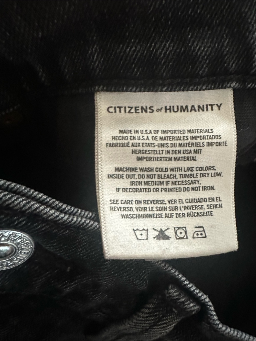 Citizens Of Humanity Elsa mid rise slim fit crop Premium Vintage Black Jeans - Picture 6 of 9